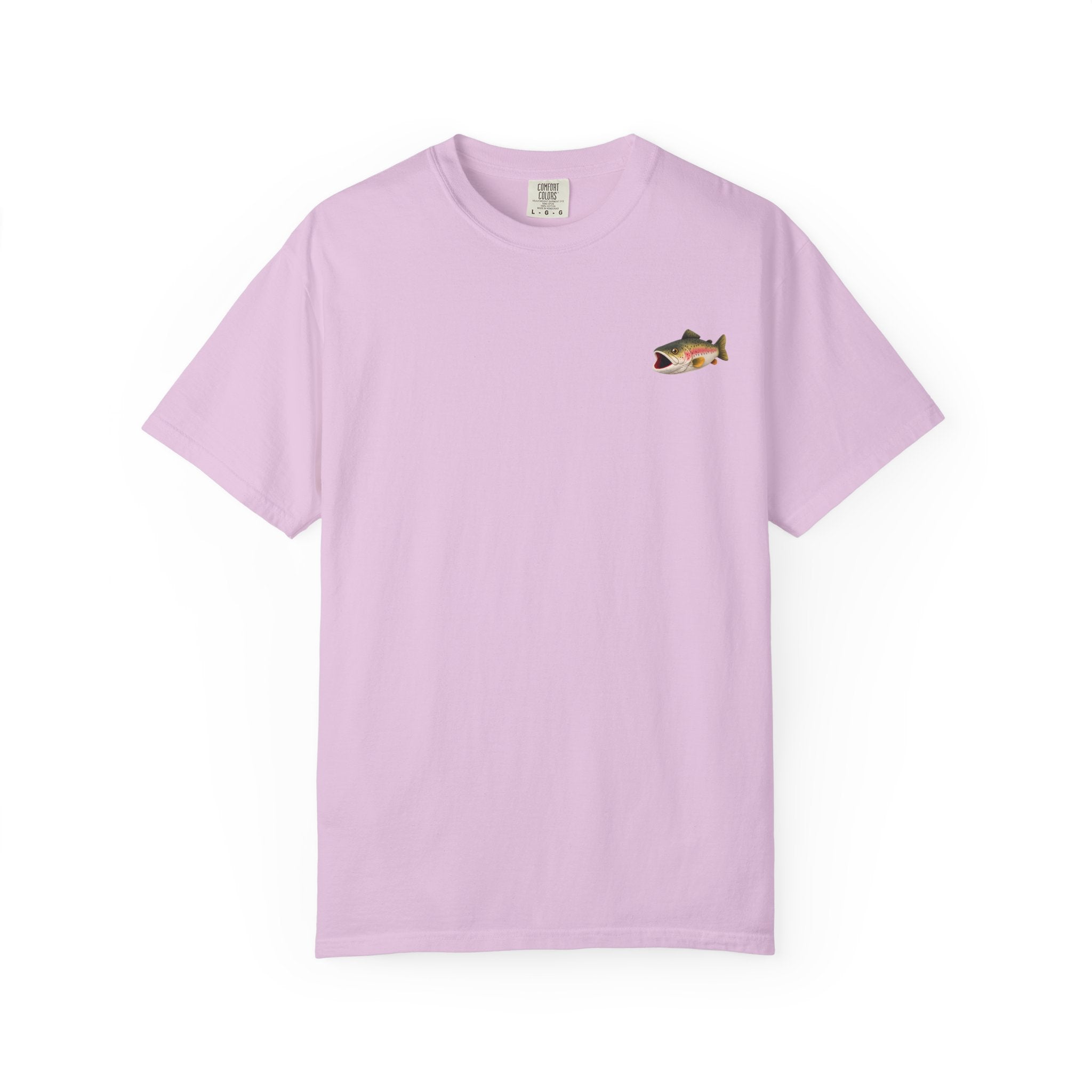Bass Fish Pocket Tee — Small Embroidered Fishing Graphic T-Shirt