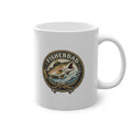 Fisherman's Badge Coffee Mug — Vintage Bass Fishing 11oz Ceramic