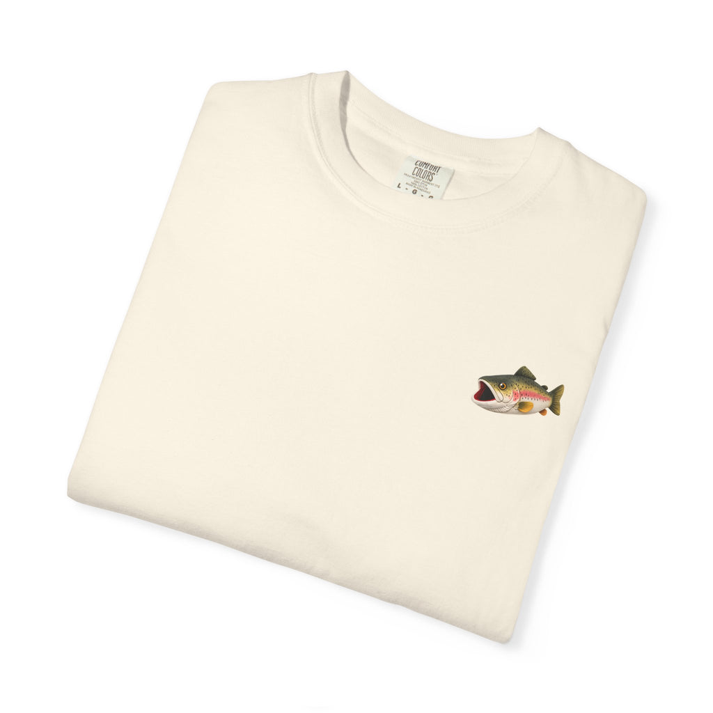 Bass Fish Pocket Tee — Small Embroidered Fishing Graphic T-Shirt