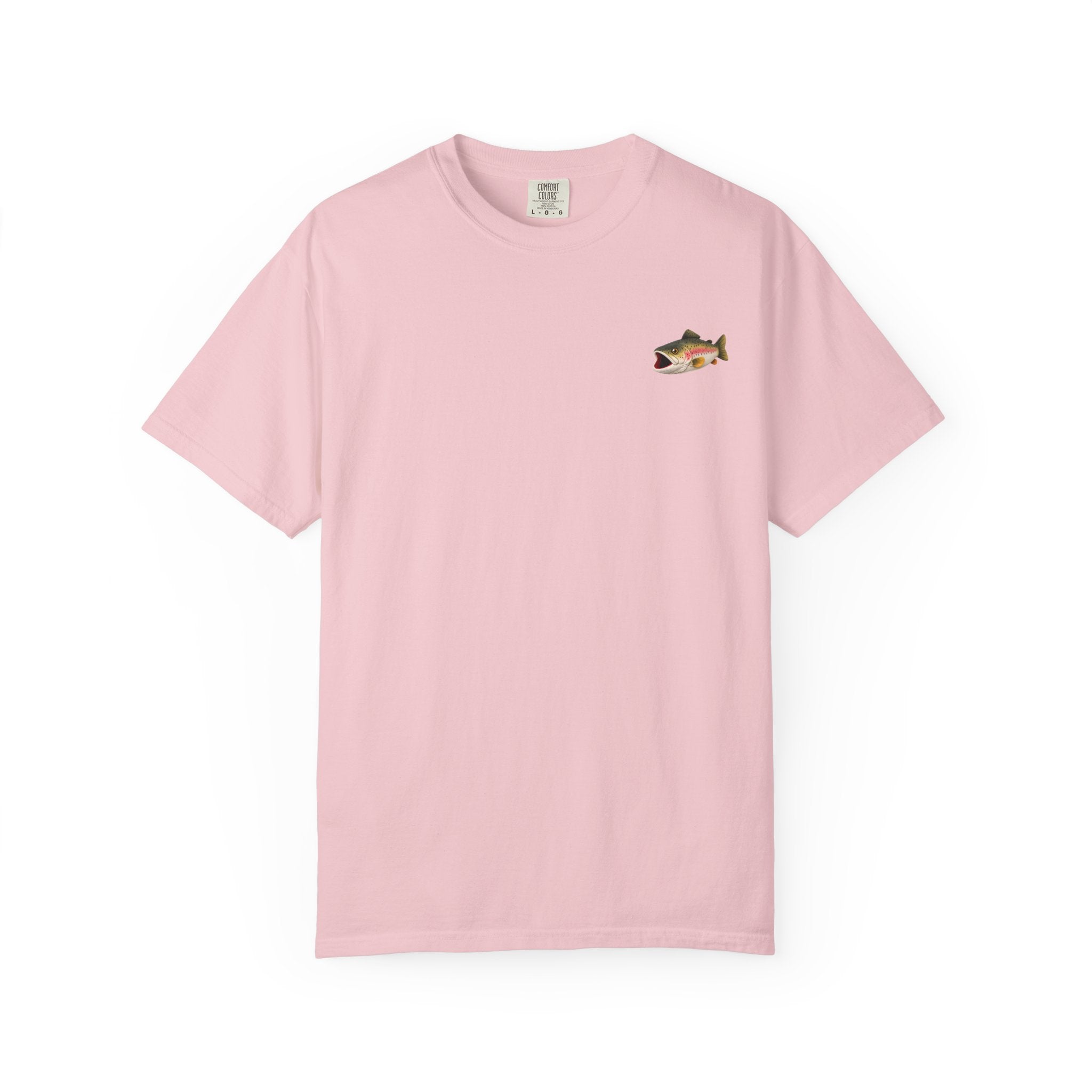 Bass Fish Pocket Tee — Small Embroidered Fishing Graphic T-Shirt