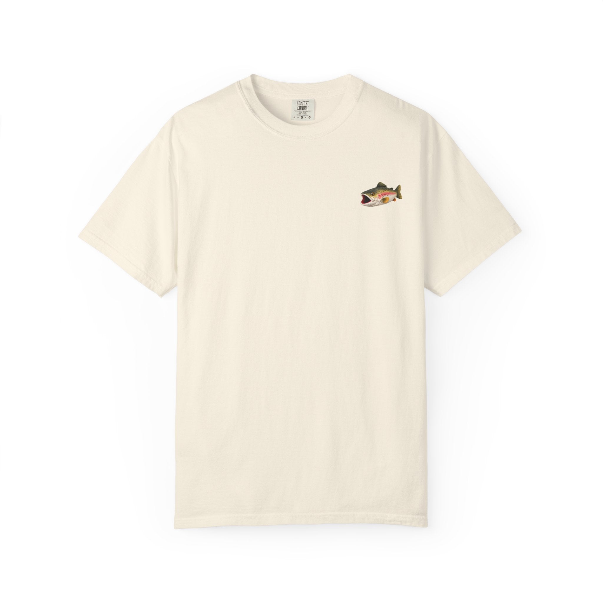 Bass Fish Pocket Tee — Small Embroidered Fishing Graphic T-Shirt