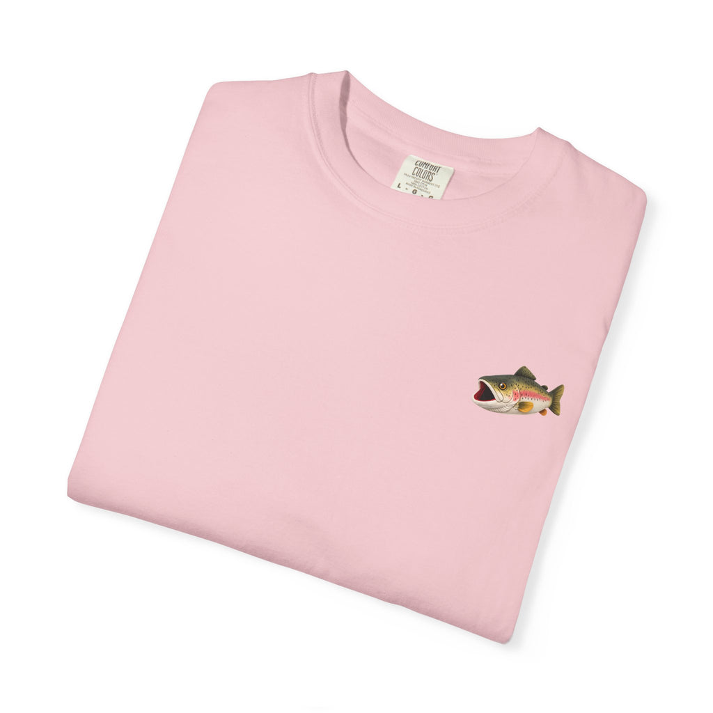 Bass Fish Pocket Tee — Small Embroidered Fishing Graphic T-Shirt