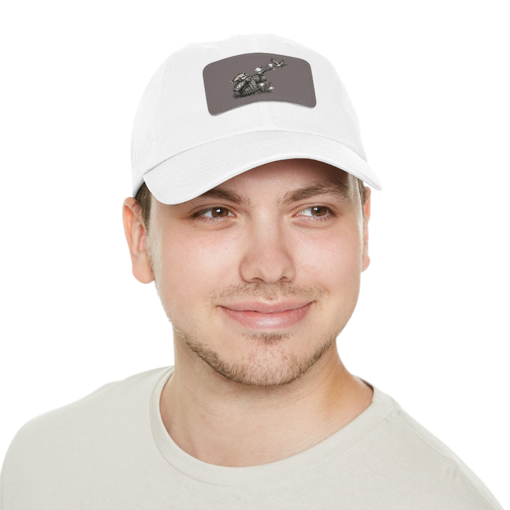 Dad Hat — Vintage Hunter Leather Patch Cap