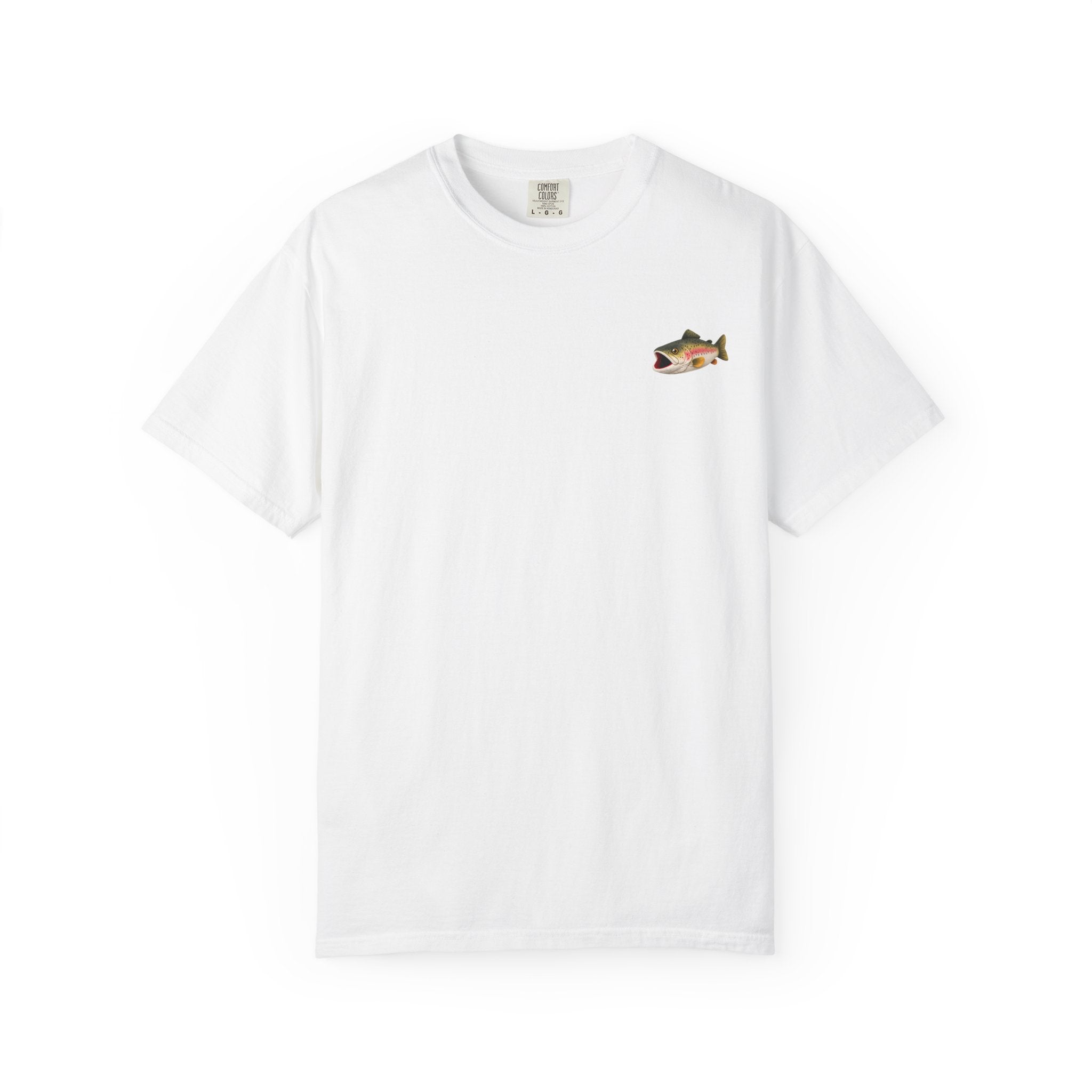 Bass Fish Pocket Tee — Small Embroidered Fishing Graphic T-Shirt