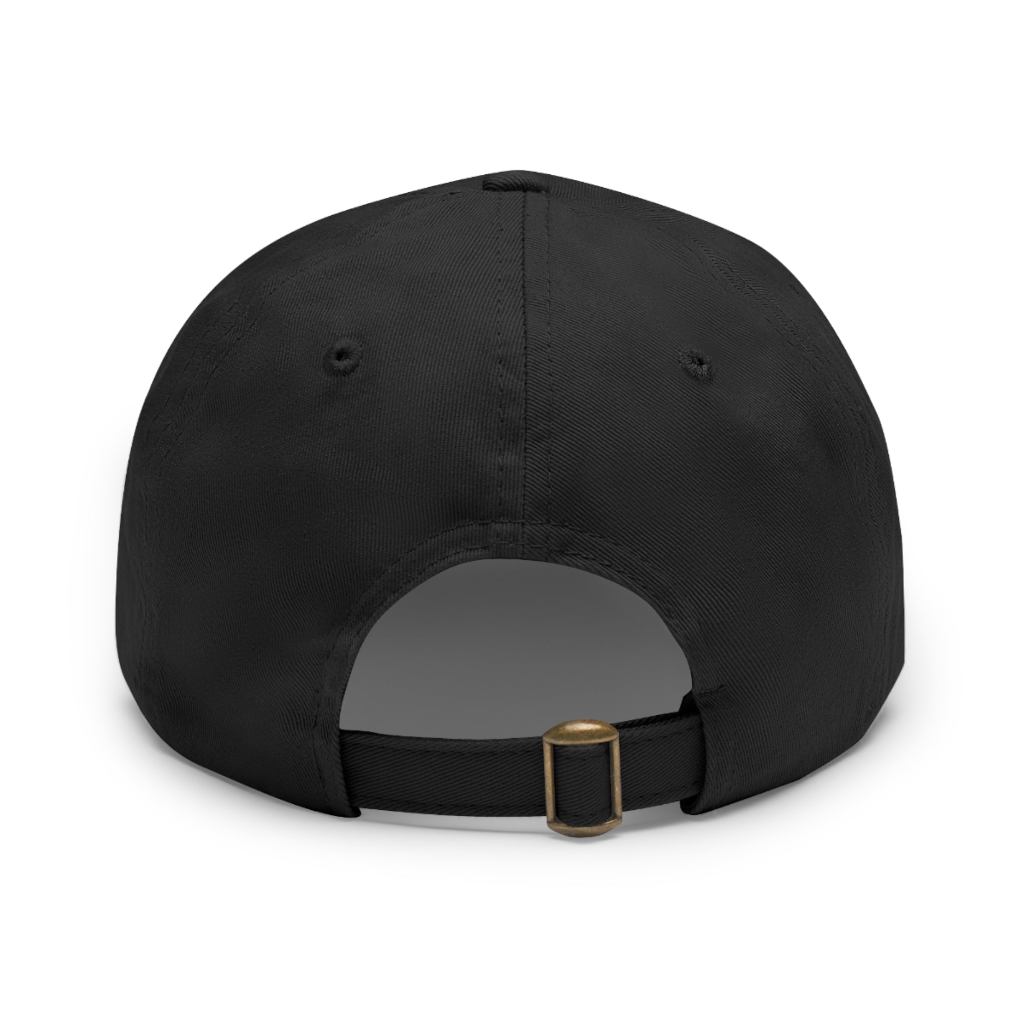 Fisherman Leather Patch Dad Hat — Vintage Fishing Patch Baseball Cap