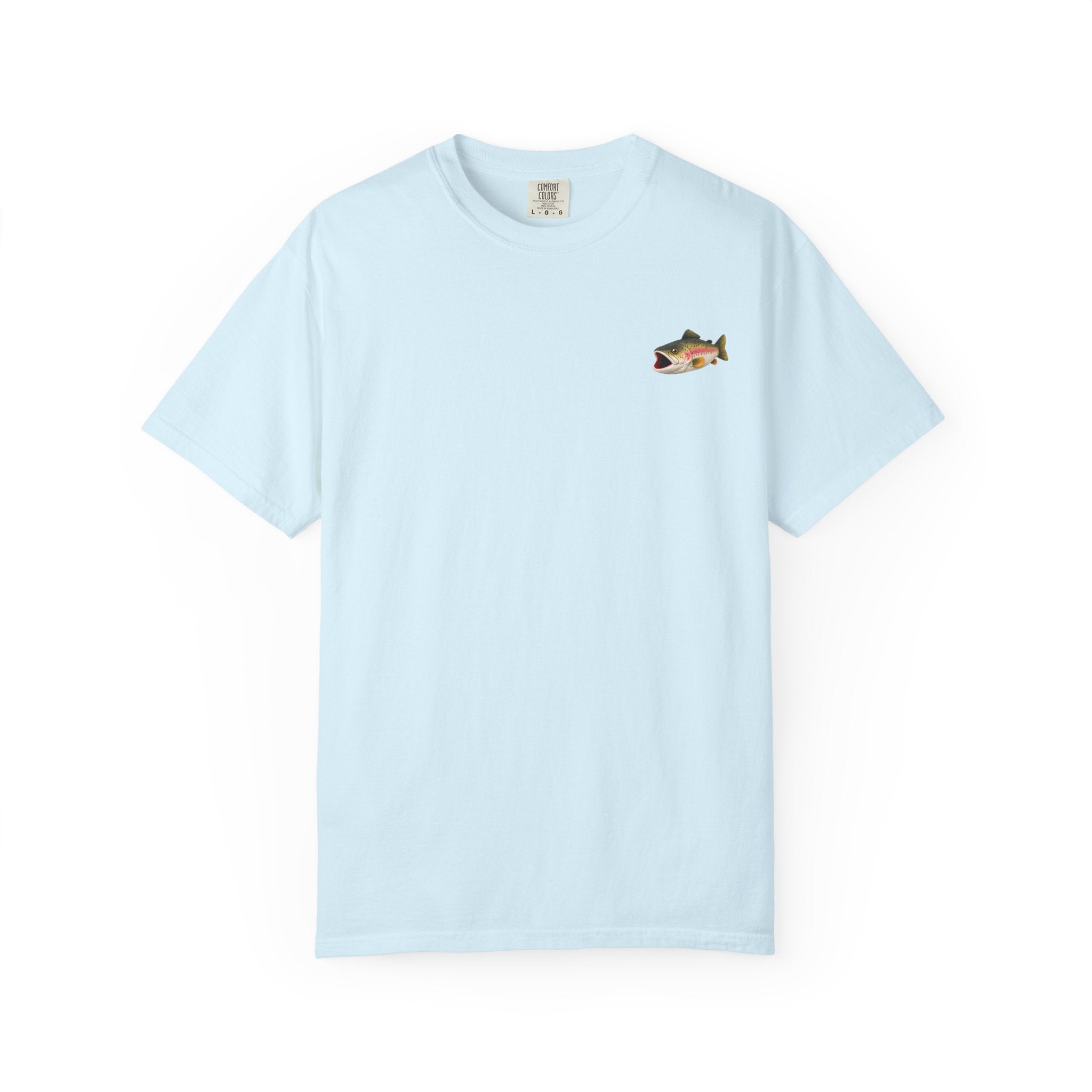 Bass Fish Pocket Tee — Small Embroidered Fishing Graphic T-Shirt
