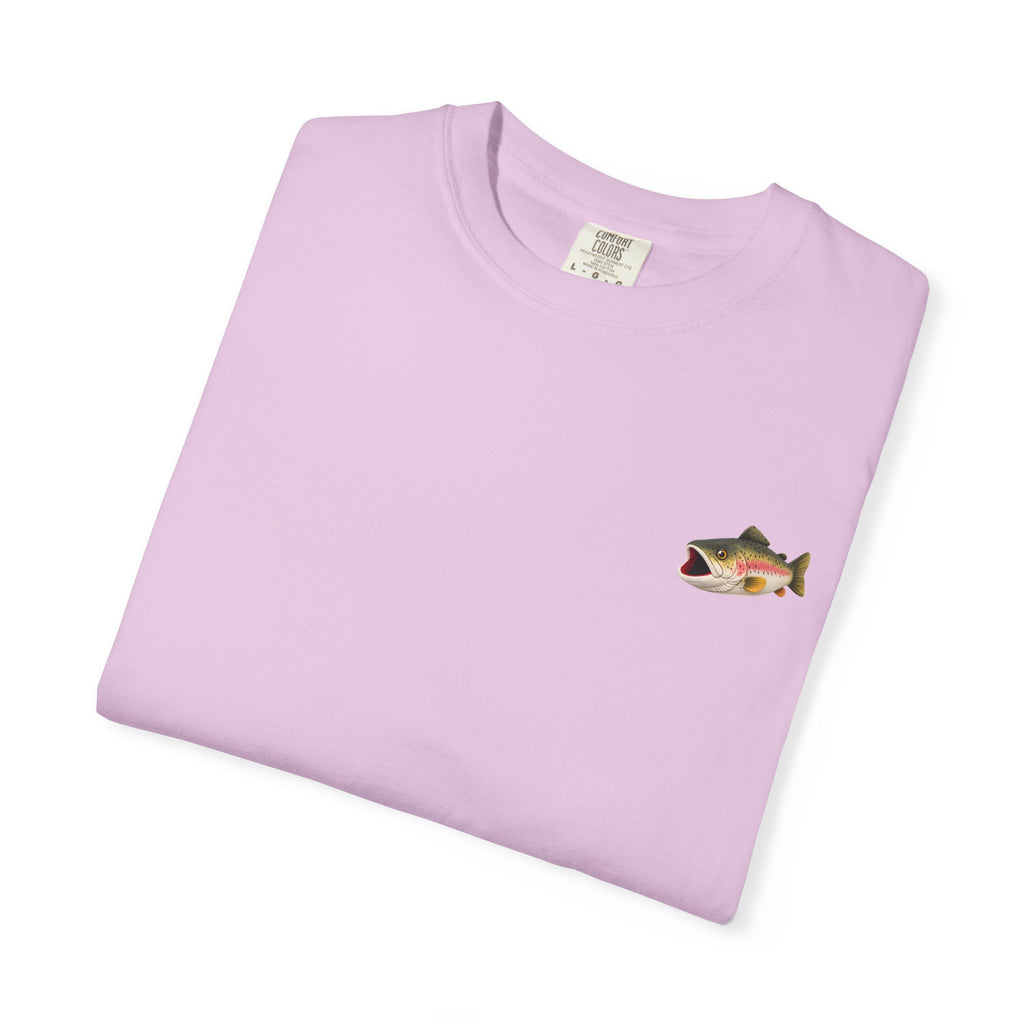 Bass Fish Pocket Tee — Small Embroidered Fishing Graphic T-Shirt