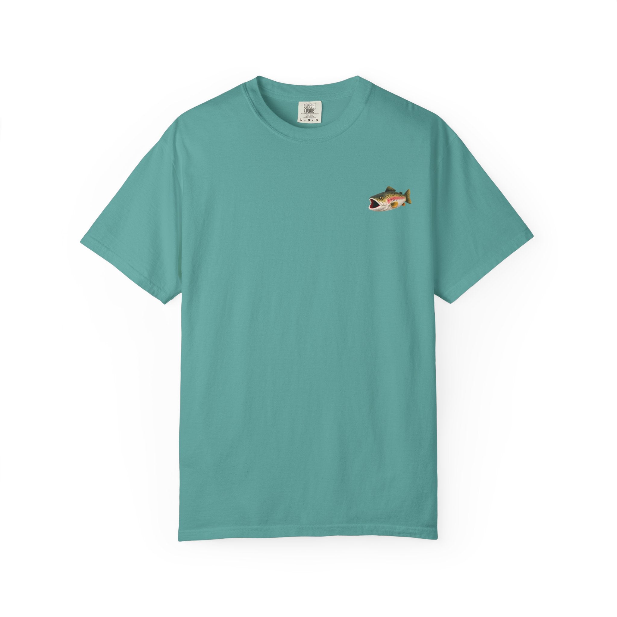 Bass Fish Pocket Tee — Small Embroidered Fishing Graphic T-Shirt
