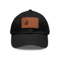 Fisherman Leather Patch Dad Hat — Vintage Fishing Patch Baseball Cap